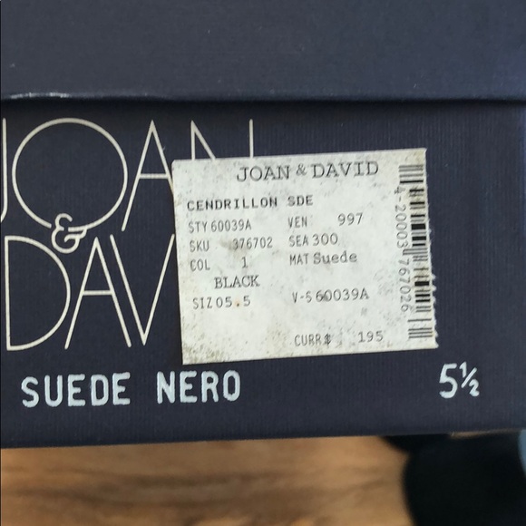 Joan & David vintage suede black heel - Picture 5 of 6